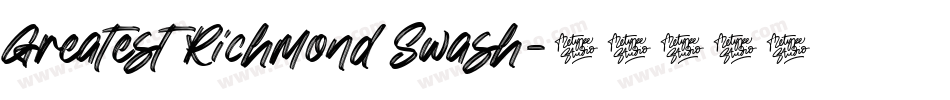 Greatest Richmond Swash字体转换